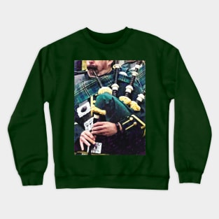 Music - Closeup of Bagpiper Crewneck Sweatshirt